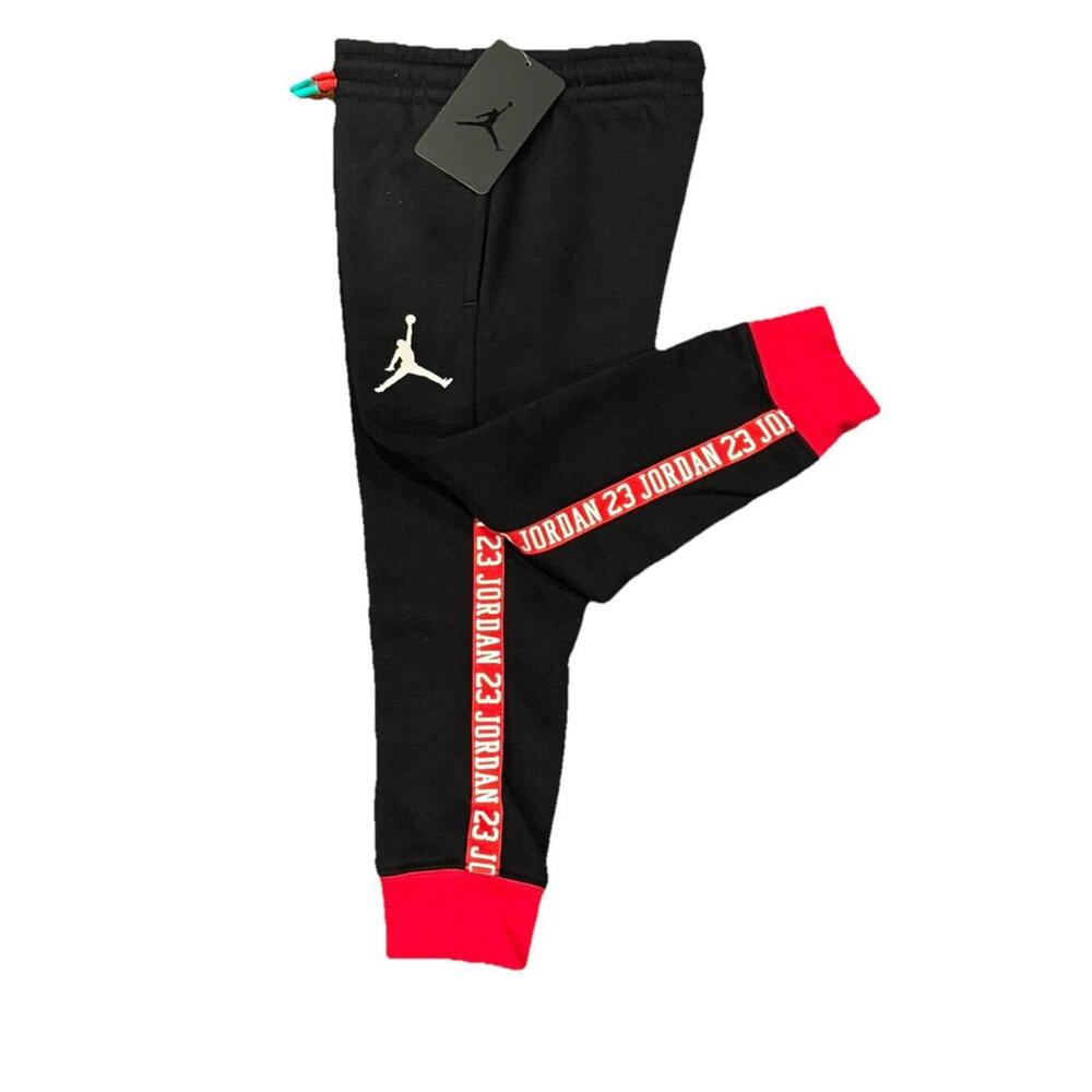 NWT Nike Air Jordan Boys Fleece JDB Grail Jogger Sweatpants  85B038 Black  Siz 6